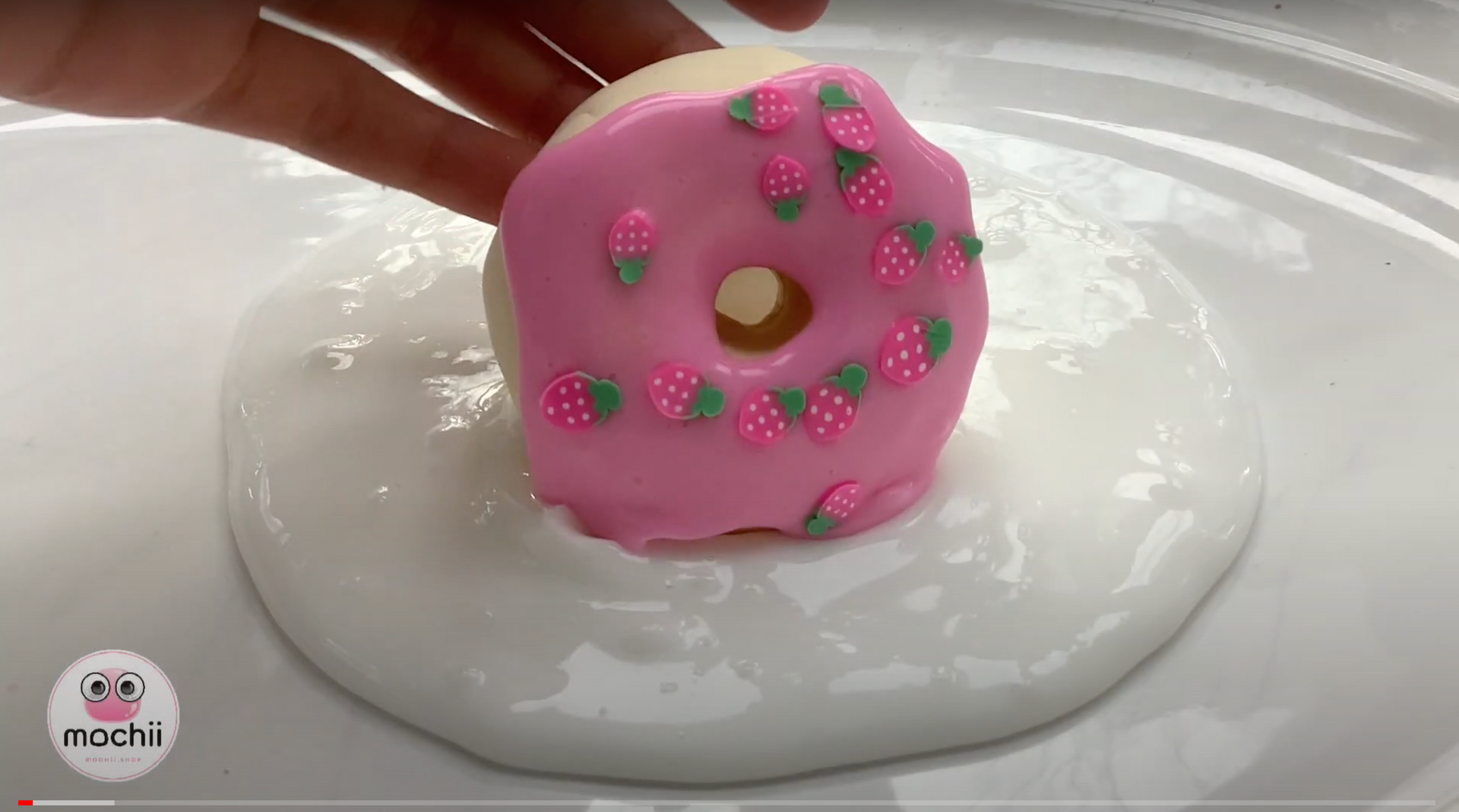 Load video: Strawberry Donut 🍓🍩 Mochii Slime ASMR | Satisfying 10 Minute Slime Video